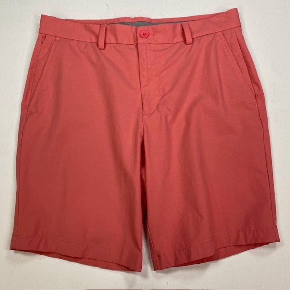 Vineyard Vines Mens On-The-Go Shorts 32 Coral Pink Stretch Golf 1H001073